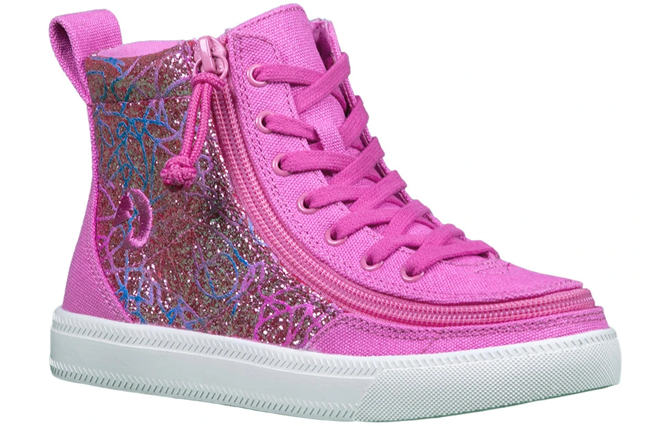 Pink Printed Canvas BILLY Classic Lace Highs 3 Pink Printed Canvas BILLY Classic Lace Highs