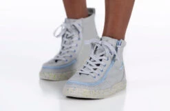 FINAL SALE - Grey/Blue Speckle BILLY Classic Lace High Tops -Billy BK22100 020 studio standing 2 940x614 1a06ad44 eac0 45cb 9fab e179630b0f2f