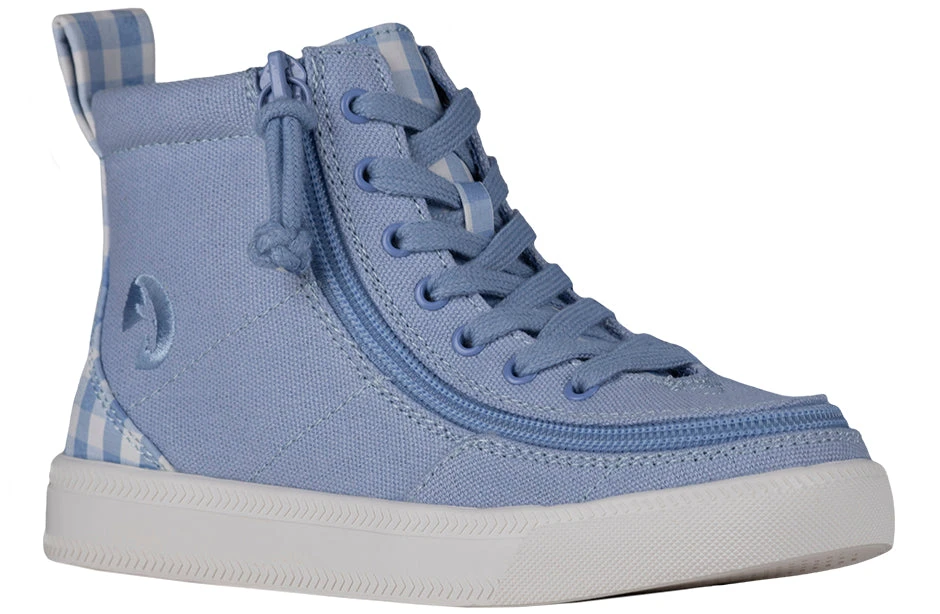 FINAL SALE - Blue Gingham BILLY Classic Lace High Tops 3 FINAL SALE - Blue Gingham BILLY Classic Lace High Tops