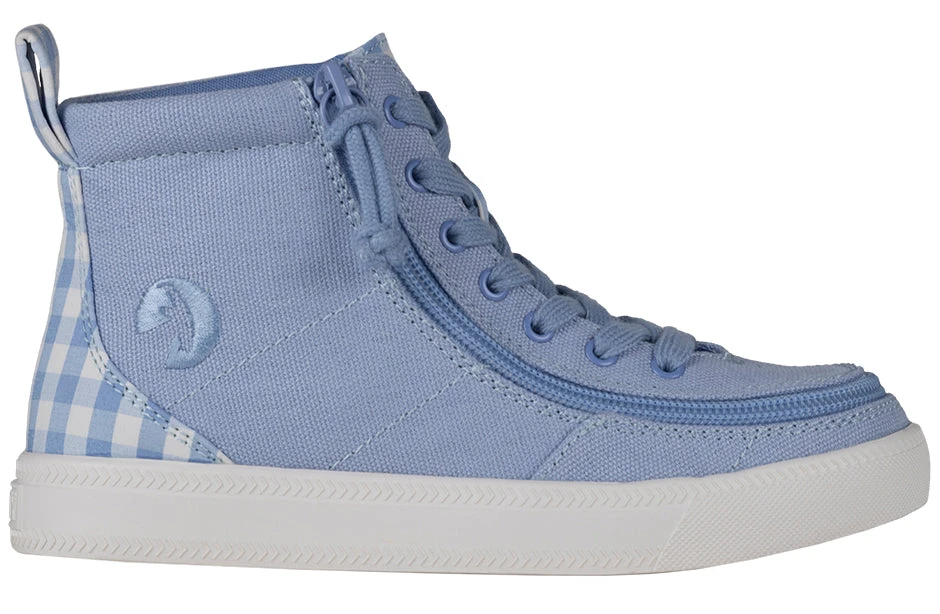 FINAL SALE - Blue Gingham BILLY Classic Lace High Tops 4 FINAL SALE - Blue Gingham BILLY Classic Lace High Tops - Image 2