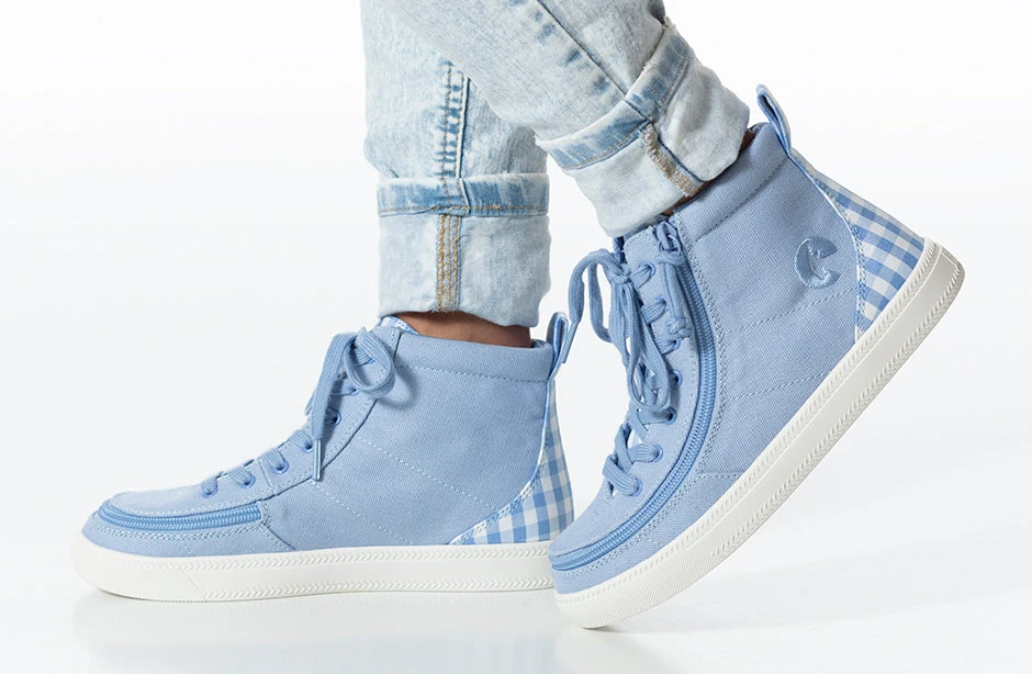 FINAL SALE - Blue Gingham BILLY Classic Lace High Tops 11 FINAL SALE - Blue Gingham BILLY Classic Lace High Tops - Image 9