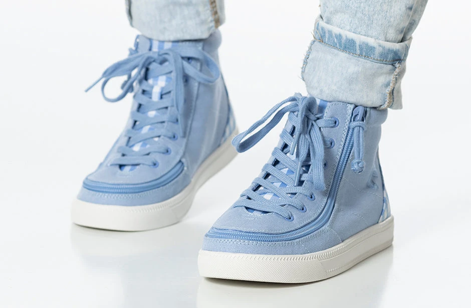 FINAL SALE - Blue Gingham BILLY Classic Lace High Tops 12 FINAL SALE - Blue Gingham BILLY Classic Lace High Tops - Image 10