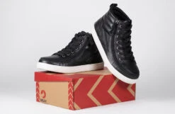 Men's Black Leather BILLY Ten9 CS Sneaker High Tops -Billy BM22442 002 on box 3 940x614 db5d34fe 356d 44d8 b6b2 d25df054d5b2