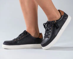 FINAL SALE - Women's Black (Brown Mustache) BILLY Low Sneakers -Billy BW20007 002 Studio1 880x704 1
