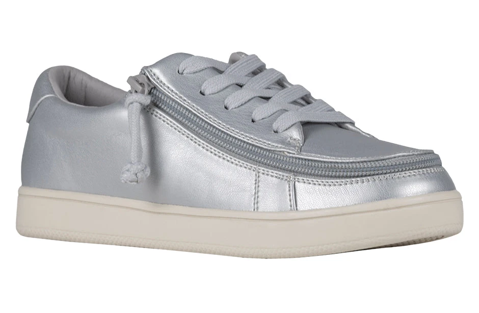 FINAL SALE - Women's Silver Grey Metallic BILLY Sneaker Low Tops 3 FINAL SALE - Women's Silver Grey Metallic BILLY Sneaker Low Tops
