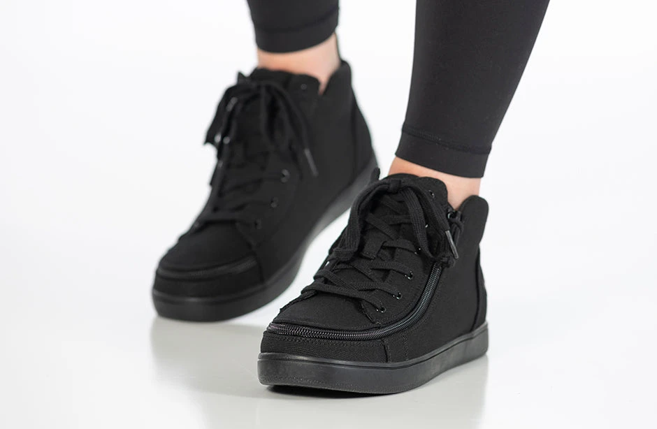FINAL SALE - Women's Black To The Floor BILLY Sneaker Lace Mid Tops 12 FINAL SALE - Women's Black To The Floor BILLY Sneaker Lace Mid Tops - Image 10