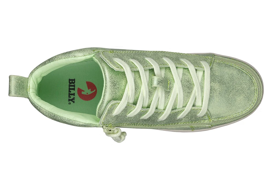 FINAL SALE - Women's Cucumber Green BILLY Sneaker Lace Mid Tops 5 FINAL SALE - Women's Cucumber Green BILLY Sneaker Lace Mid Tops - Image 3