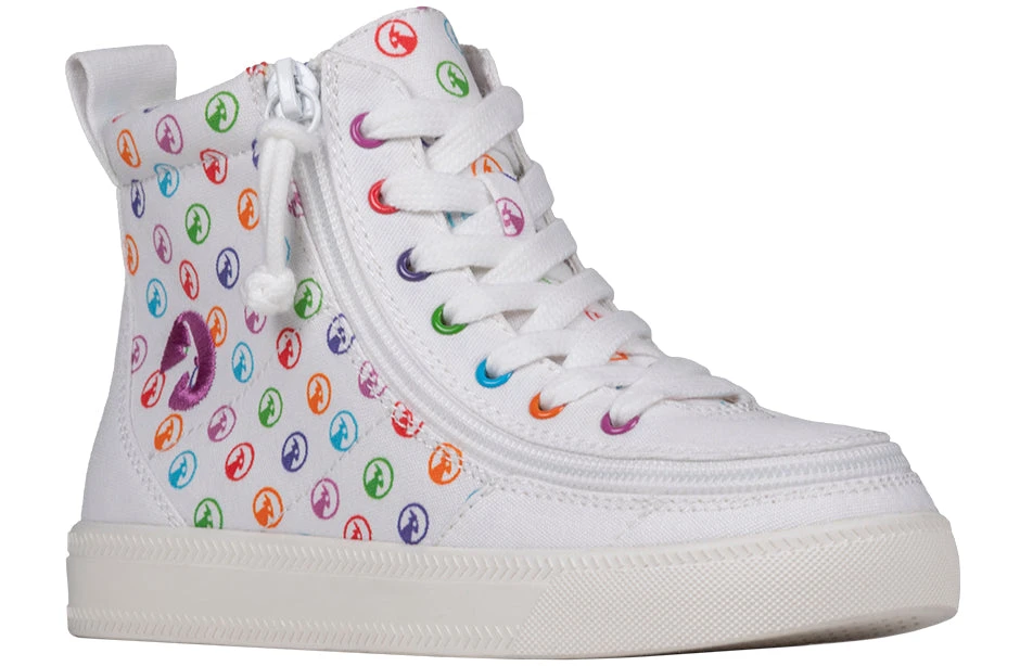 Rainbow Polka BILLY Classic Lace High Tops 3 Rainbow Polka BILLY Classic Lace High Tops